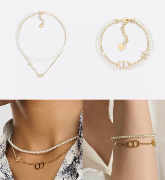 Christian Dior CD Elegant Crystal Embellished Bracelet