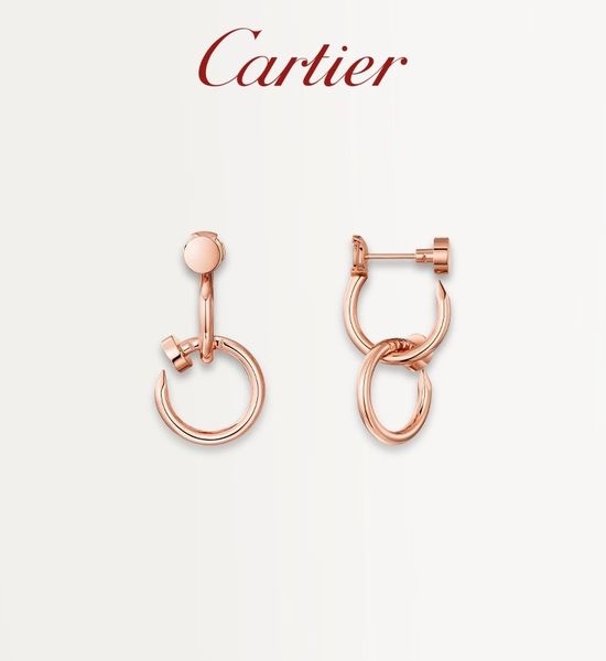 Cartier Nail Shaped Stud Earrings With Logo