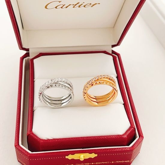 Cartier Rivet Inlaid Ring High Quality Brass