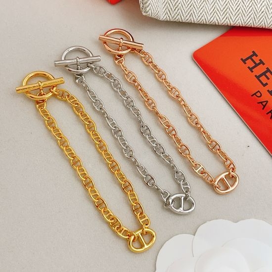 Hermes Three-Color Pig Nose Shape Bracelet
