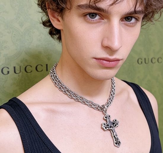 Gucci Double G Pattern Vintage Necklace
