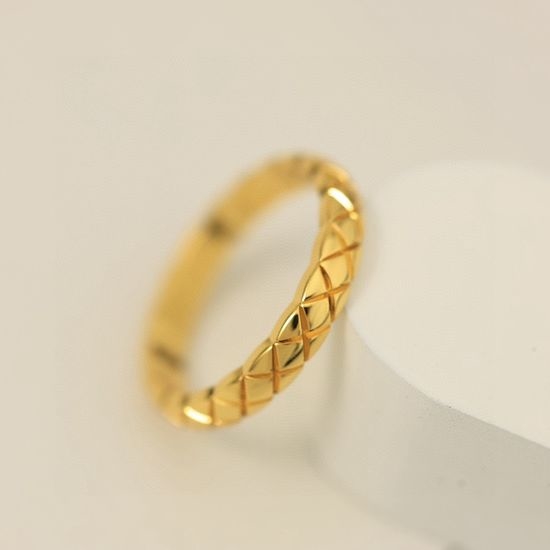 Chanel Quilted Pattern Classic Ring