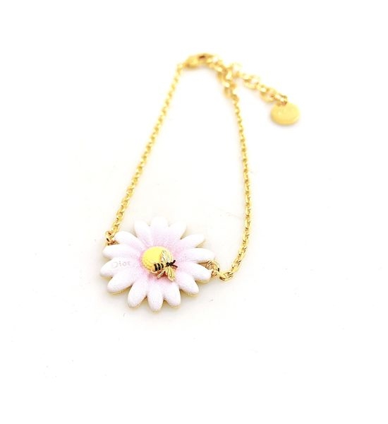 Christian Dior CD Pink Flower Stylish Bracelet