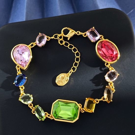 Swarovski Mixed Color Rhinestone Geometric Bracelet