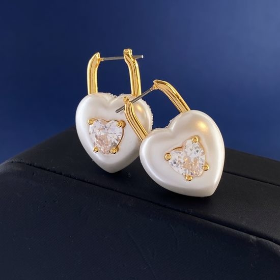 Swarovski Reversible Heart Shape Diamond Inlaid Earrings