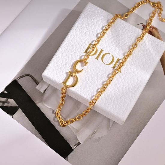Christian Dior CD Delicate Letter Decor Necklace