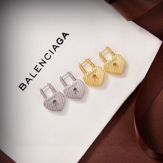 Balenciaga 18k Gold Plated Unique Earrings