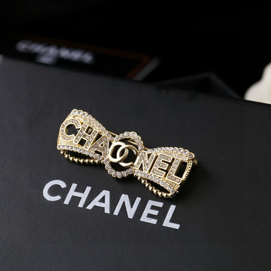 Chanel Bow Full Diamond Brooch