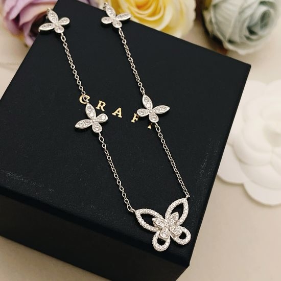 Graff Diamond Studded Five Butterfly Necklace