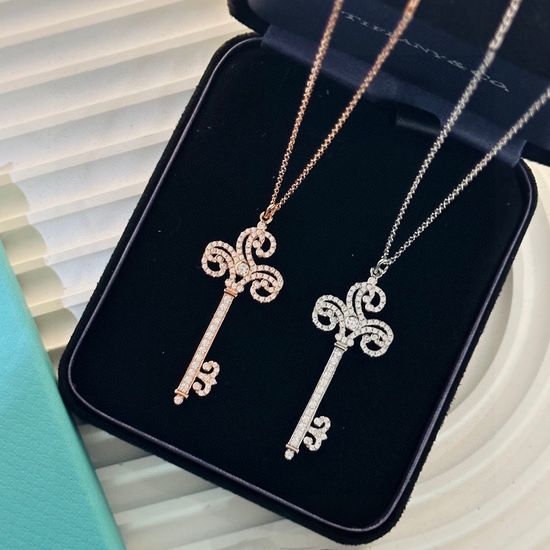 Fendi Tiffany Heart Crown Key Adjustable Necklace