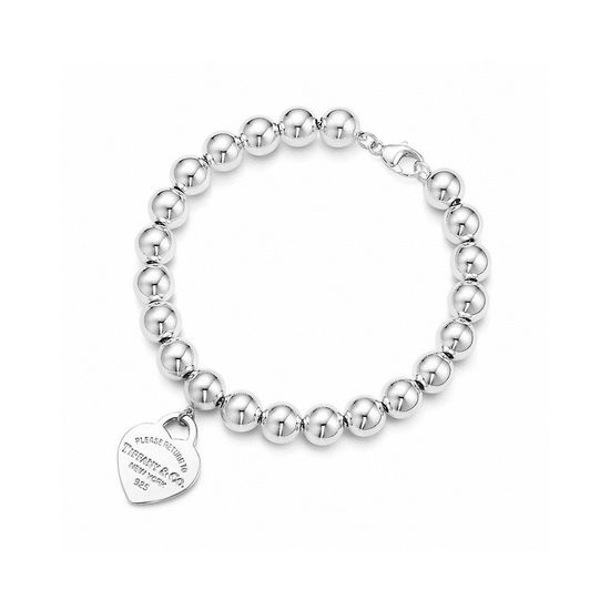 Tiffany & Co. Heart Pendant Chain Bracelet