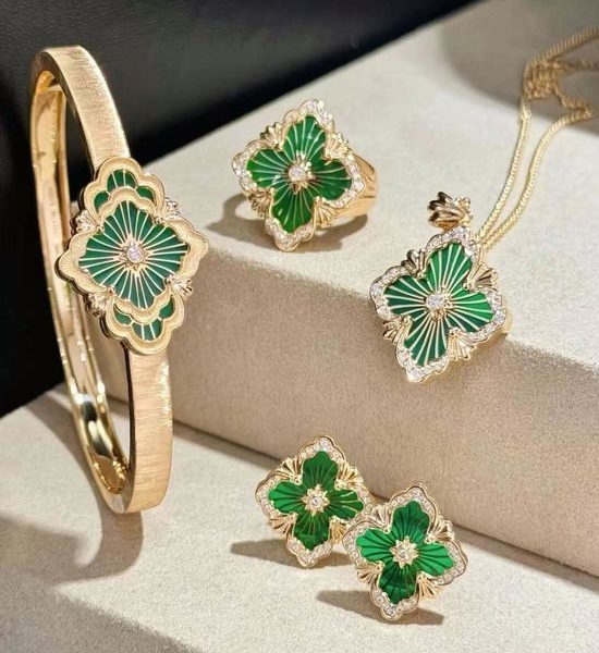 Chanel V Gold with Malachite Theater Bracelet