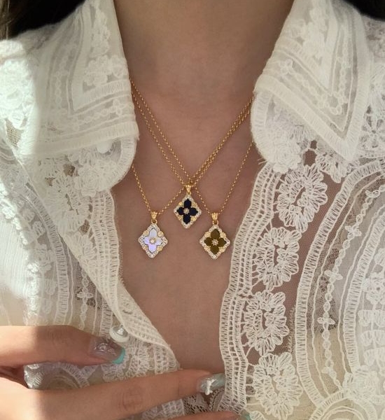 Buccellati Delicate Inlaid Diamond Theater Necklace