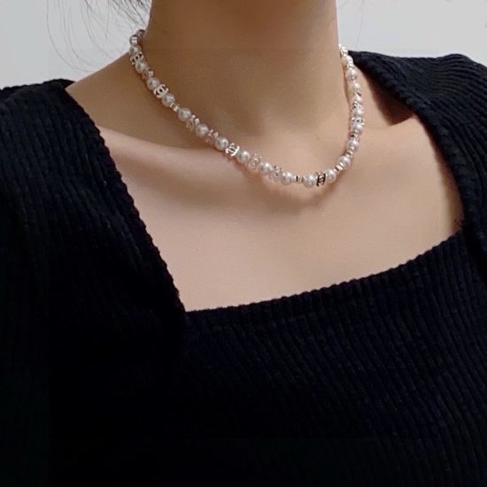 Chanel Elegant Faux Pearl Strand Necklace