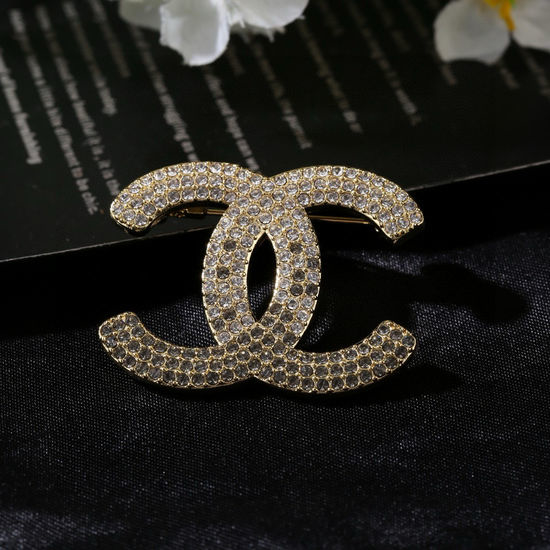 Chanel Diamond Double C Brooch Elegant Design
