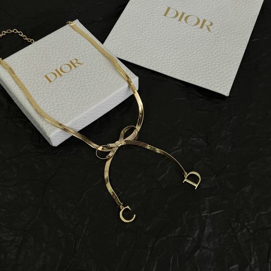 Christian Dior CD Vintage Style Elegant Pendant Necklace