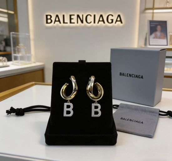 Balenciaga Minimalist Stacked Circle Hoop Earrings