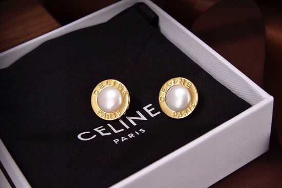 Celine Unique Design Pearl Stud Earrings