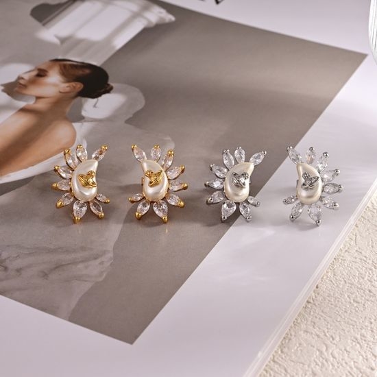 Vivienne Westhood Saturn Shape Graceful Face-framing Earrings
