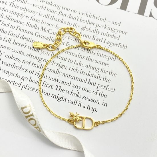 Christian Dior CD Bee Logo Bracelet Elegant Daily Wear