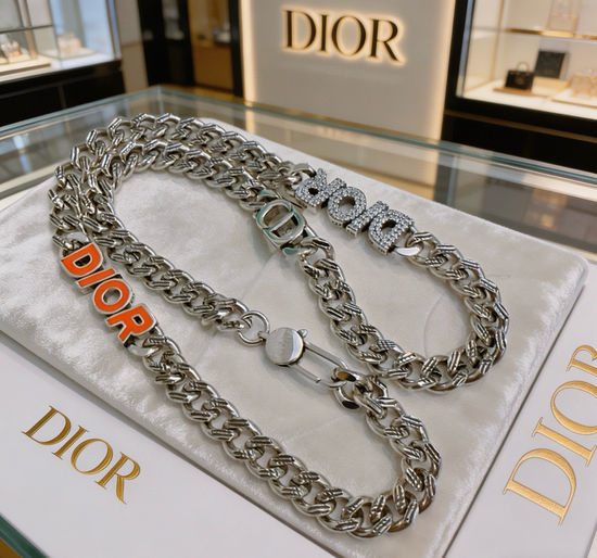 Christian Dior CD Vintage Adjustable Punk Style Necklace