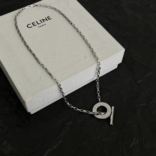 Celine Minimalist Pendant Necklace Timeless Classic Jewelry
