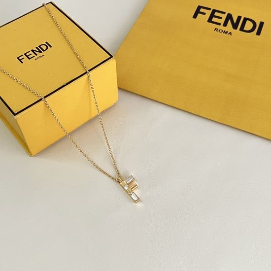 Fendi Simple Pendant Necklace Daily Wear Jewelry