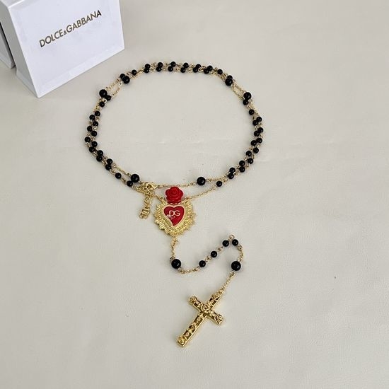 Dolce & Gabbana Letter Pendant Necklace Elegant Versatile Jewelry