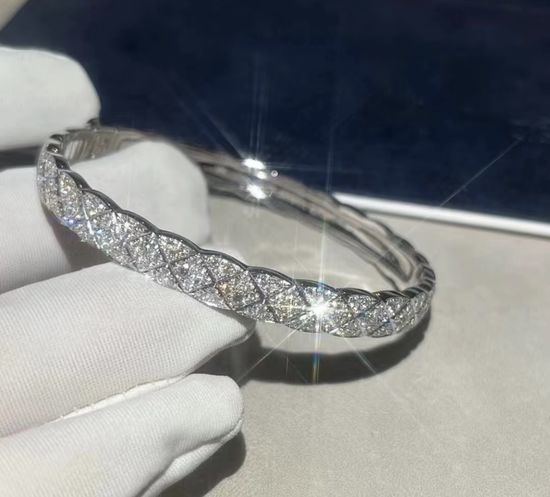 Chanel Quilted Pattern Bracelet High Quality Jewelry