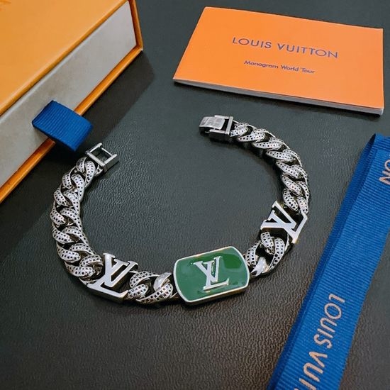 Louis Vuitton LV Vintage Silver Chain Bracelet for Daily Wear