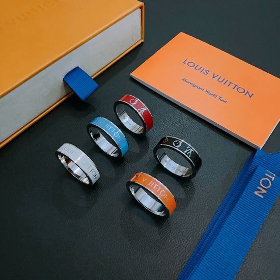 Louis Vuitton LV Vintage Retro Silver Ring