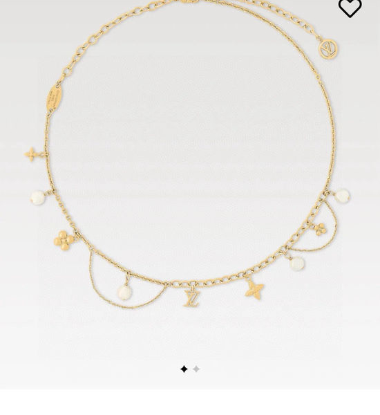 Louis Vuitton LV Classic Polished Letter Pendant Necklace