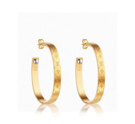 Louis Vuitton LV Classic Letter Design Stud Earrings Timeless