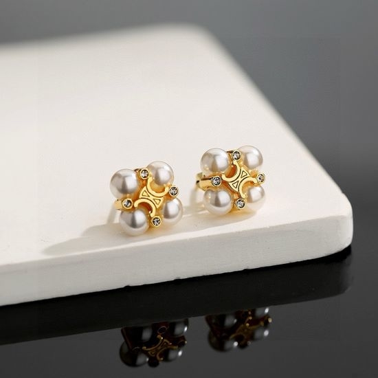 Celine Classic Gold Stud Earrings Versatile