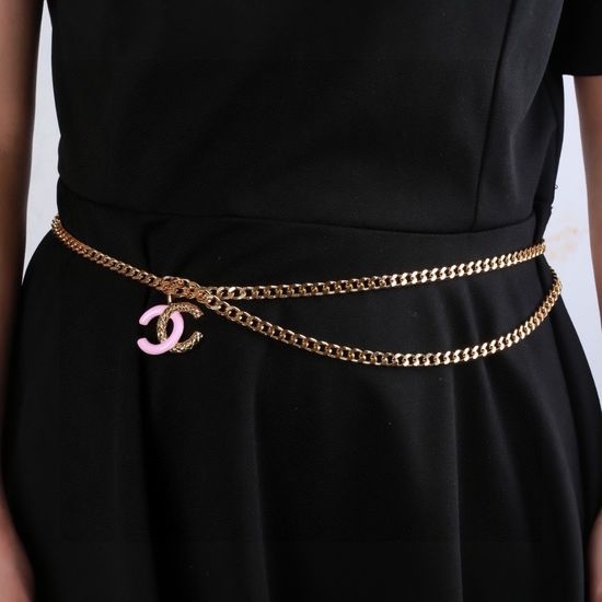 Chanel Delicate Design Waist Chain Elegant Style