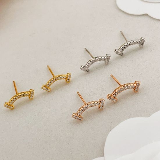 Tiffany & Co. Smiley Face Rhinestone Stud Earrings