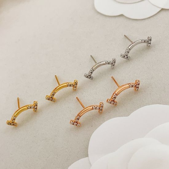 Tiffany & Co. Rhinestone Smiling Face Stud Earrings