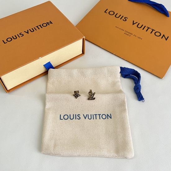 Louis Vuitton LV Vintage Unique Design Stud Earrings
