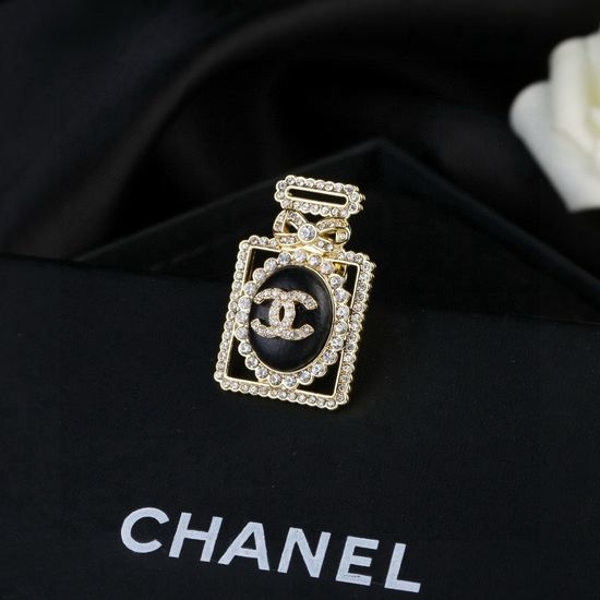 Chanel Leather Perfume Bottle Brooch Stylish Accessory
