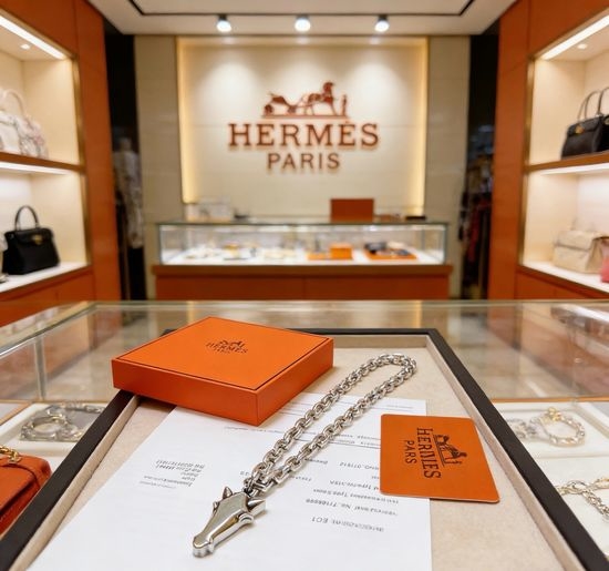 Hermes Vintage Horse Head Pendant Necklace