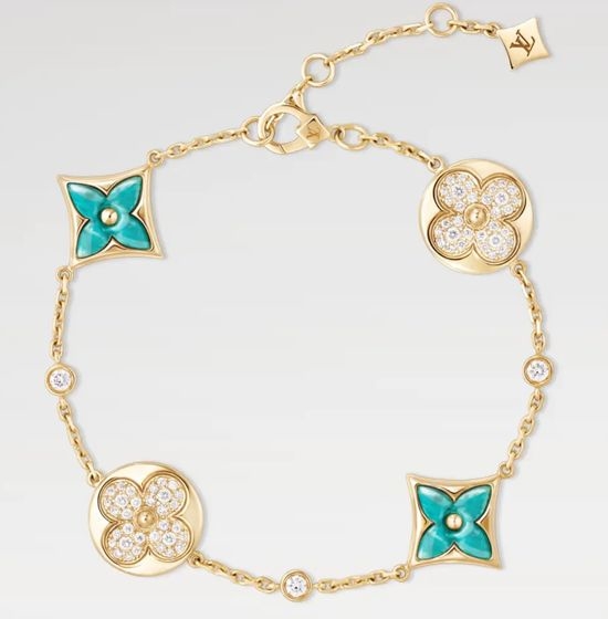 Louis Vuitton LV V-Gold Half Diamond Bracelet