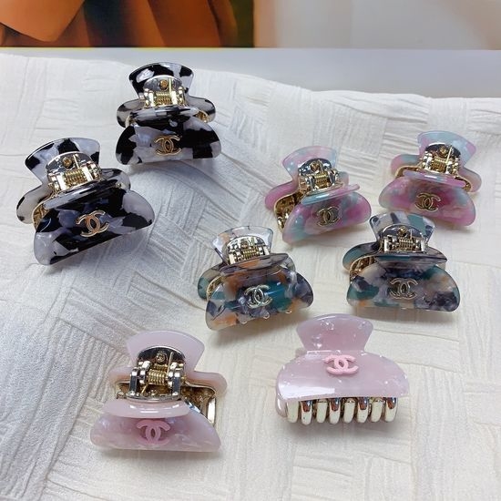 Chanel Mini Acetate Hair Claw Set of Two