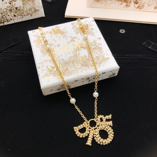 Christian Dior CD Hollow Rhinestone Decorative Earrings