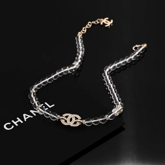Chanel Double C Acrylic Simple Classic Daily Necklace
