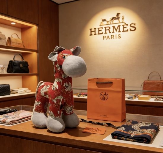 Hermes Handmade Stuffed Horse Ornament