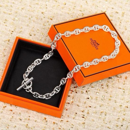 Hermes Classic Simple Chain Pendant Necklace