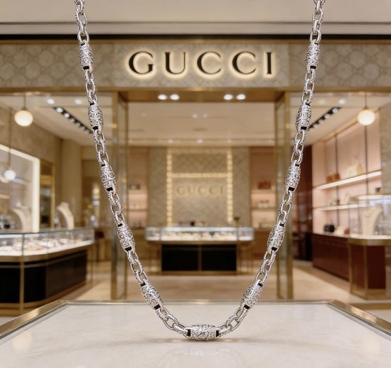 Gucci Vintage Double Letter Pendant Necklace