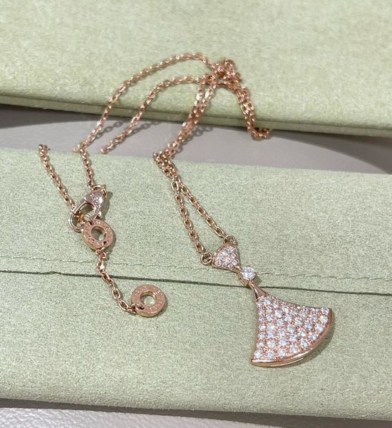 Bvlgari Large Full Diamond Pendant Necklace