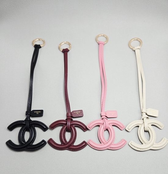 Chanel Sheepskin Double C Pendant Bag Charm
