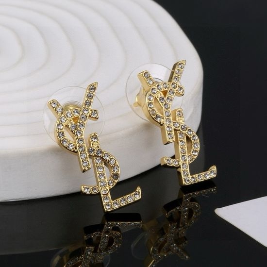 Yves Saint Laurent YSL Classic Sparkly Versatile Stud Earrings